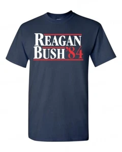 Ronald Reagan Bush 84 T-Shirt Political 80's Republican 1984 Navy 2XL XX-Large - Picture 1 of 1