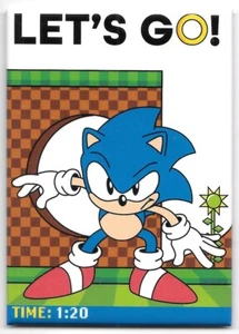 Sonic the Hedgehog Game Let's Go! Sonic Standing Refrigerator Magnet NEW UNUSED - Picture 1 of 1