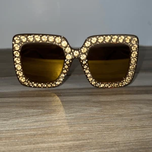 Diamond Rim Glasses Ladies Fashion Mirrored Sunglasses Outdoor Decorative - Picture 1 of 8