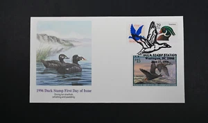 USA FDC Scott # RW63 Duck Stamps VF Cover Fleetwood Cachet June 27 1996 - Picture 1 of 2