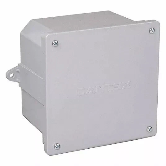 4 pulgadas. X 4 pulgadas. X 4 pulgadas. Caja de conexiones de PVC accesorio de conducto para conductos de PVC Cantex Foto 1 de 1