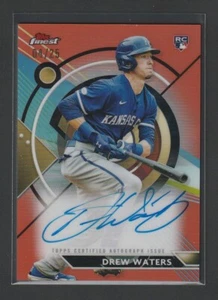 Drew Waters 2023 Topps Finest "Orange Refractor" Automático/25 Kansas City Royals RC - Imagen 1 de 2