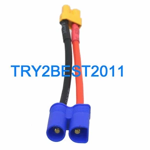 EC3 male to XT30 female Connector Adapter Cable 18AWG 5CM Wire for LiPo - Picture 1 of 1