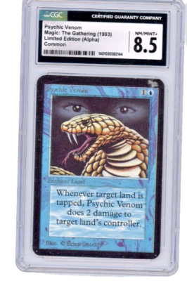 1993 Magic the Gathering MtG LIMITED EDITION ALPHA Psychic Vision CGC 8.5  - Image 1 of 2