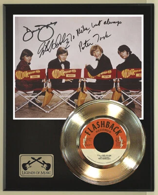 Monkees "I'm A Believer" Reproduction Signed Record Display Wood Plaque - Image 1 of 4