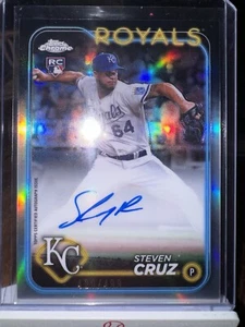 2024 Topps Chrome Rookie Autographs Refractor #RA-SC Steven Cruz 420/499 RC - Picture 1 of 4