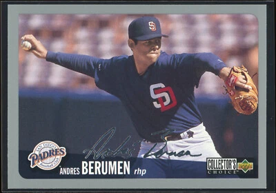 1996 Collector's Choice Silver Signature Andres Berumen #293 San Diego Padres - Image 1 of 4
