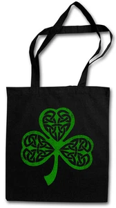 SHAMROCK IRISH KNOT II SHOPPER SHOPPING BAG Kleeblatt Irland Kelten Knoten Runen - Bild 1 von 1