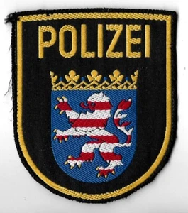 Polizei WSP HESSEN 80er J. dkl- BLAU Abzeichen GEWEBT Patch WASSERSCHUTZPOLIZEI - Picture 1 of 2