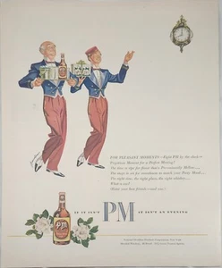 1947 PM De Luxe Blended Whisky Pubblicità Vintage piacevoli momenti - Foto 1 di 1