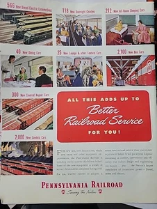 1948 Pennsylvania railroad All this adds up better service for you vintage ad - Picture 1 of 1