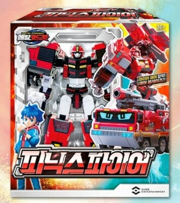 2023 Metal Cardbot Phoenix Fire Transforming Robot Red Fire Truck Engine Car - Image 1 of 4