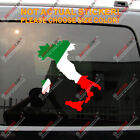 16'' Italy Italian Flag Map Car Decal Sticker For Fiat Ferrari Lamborghin Etc