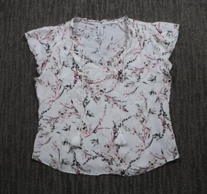 White House Schwarzmarktbluse Damen M Blumenmuster Tunika elegant flatternder Ärmel - Bild 1 von 8