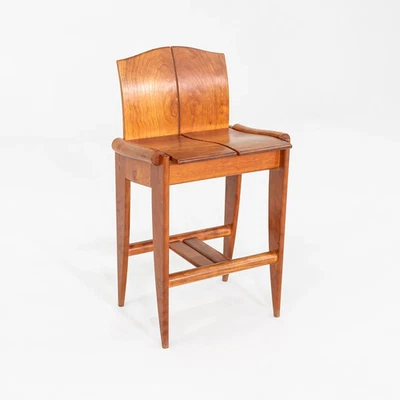 2001 James Schriber Studio Crafted "Tall Chair" Counter Stool in Cherry Wood - Image 1 of 4