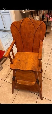 Antique Convertible Highchair 1850’s to 1900’s.  Some Flaws - Image 1 of 4