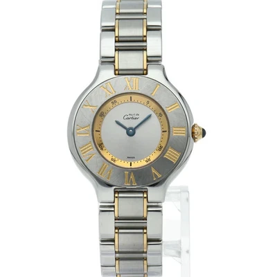 Reloj Cartier Must 21 Mujer Plateado GP/SS 27mm Cuarzo Usado Foto 1 de 4