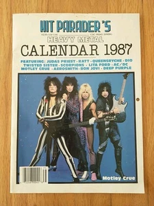 Vintage Magazine Hit Parader's Heavy Metal Calendar 1987 Motley Crue         137 - Picture 1 of 2