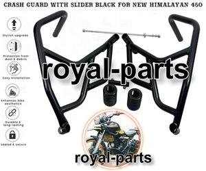 CRASH GUARD WITH SLIDER BLACK FIT FOR ROYAL ENFIELD NEW HIMALAYAN 450 - Picture 1 of 24
