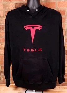 Tesla Pullover Hoodie Sweatshirt Mens Size XL Black - Picture 1 of 7