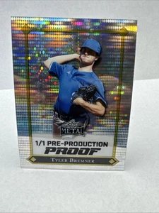 Tyler Bremner 2025 Leaf Metal Baseball Silver Pulsar Pre Production Proof 1/1 - Bild 1 von 2