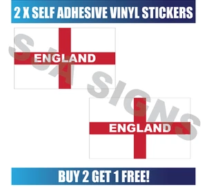 BANDERA DE INGLATERRA CON TEXTO - 200mm X 120mm - PEGATINAS VINILO AUTOADHESIVAS - Imagen 1 de 1