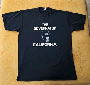 Vintage The Governator California Arnold Schwarzenegger schwarz T-Shirt Gr. XL 707 - Bild 1 von 4