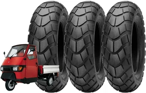 3 Pneumatici 100/90-10 X Piaggio Ape 50 Moto Scooter TASSELLATI 8PR GOMME EGF10T - Foto 1 di 12