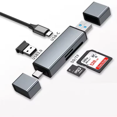 6 in 1 Kartenleser Speicherkartenleser USB Typ C 3.0 Leser SD TF OTG Adapter USB - Bild 1 von 4