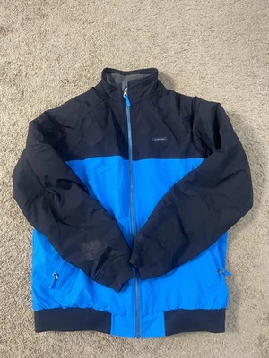 Lands End The Squall Jacket Mens Large Tall Blue Black Full Zip Fleece Lined - Image 1 of 4