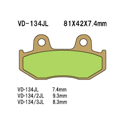 Pastillas de freno de metal sinterizado Vesrah [delanteras] Honda CR250R (1984-1986) Foto 1 de 2