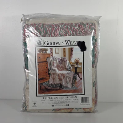 Vintage Tapestry Blanket Goodwin Weavers MOTHERS HEARTS Afghan Peggy Jo Ackley - Image 1 of 4