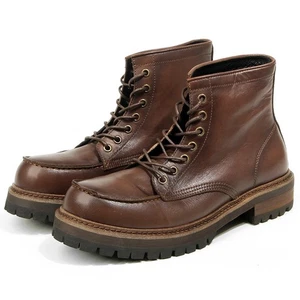 Herren Handgefertigt Pflanzlich Gegerbt Horsehide Leder Mokassinnaht Holzfäller Arbeitsstiefel - Bild 1 von 31