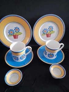 Villeroy & Boch Twist Dora Anna Kaffeebecher Eierbecher  Frühstücksteller für 2  - Bild 1 von 6
