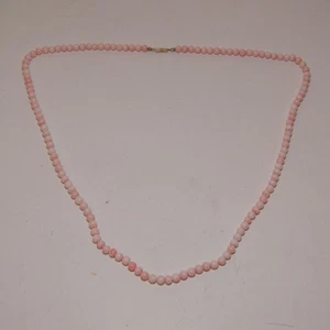 Vintage rosa Korallen Perlenkette um 1920 mit Fassverschluss - Bild 1 von 5