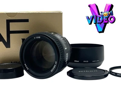VIDEO [MINT in BOX] Nikon AF Nikkor 85mm f1.8 D Prime lens w/ Hood From JAPAN - Image 1 of 4