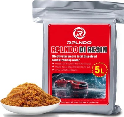 Recarga de resina di desionizada de cama mixta para sistema de agua impecable para lavado de autos, 5 Li Foto 1 de 4