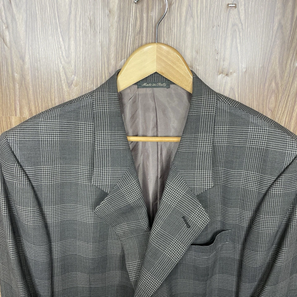 Abrigo deportivo Pal Zileri hecho en Italia para hombre 40R marrón multicolor a cuadros lana texturizada Foto 1 de 4