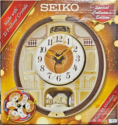 2024 Seiko Melodies in Motion Clock - Limited Edition 45 Melodies! Seiko QXM607B - Image 1 of 3