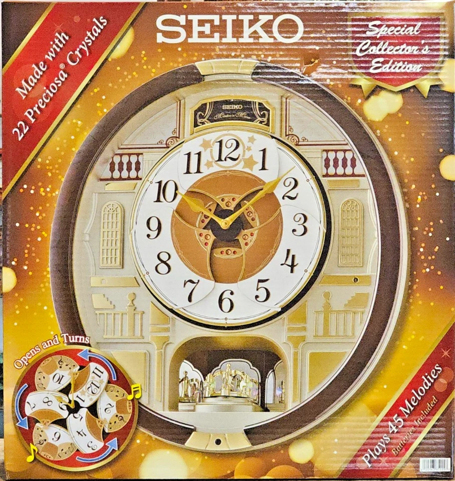2024 Seiko Melodies in Motion Clock - Limited Edition 45 Melodies QXM607BRH