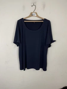 Talbots Damen 2X dunkelblau U-Ausschnitt 3/4 Ärmel Tunika Top Bluse - Bild 1 von 8