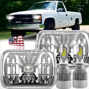 7x6'' 5x7'' LED Headlight Hi-Lo DRL For Chevy C1500 C2500 C3500 Suburban Pickup+ - Picture 1 of 14