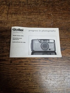 Libretto Istruzioni Rollei X70 Tedesco/ Inglese E4 ^ - Foto 1 di 3