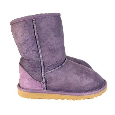 Botas UGG para mujer talla 4 clásicas cortas de cuero verde azulado gamuza piel de oveja forradas invierno Foto 1 de 4