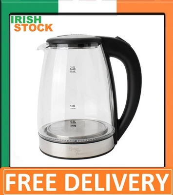 2L Glass Electric Kettle – 1800W Fast Boil, BPA-Free, LED, Boil-Dry Safety - IR - Image 1 of 4