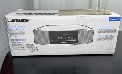 Bose Wave Music System IV NEW OPEN BOX Platinum Silver AM/FM/CD 737251-1310 Read - Image 1 of 4