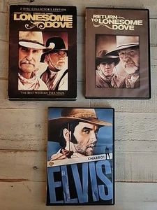 Westerns 3-DVD Lot Lonesome Dove / Return To LD / Elvis is Charro! - Picture 1 of 8
