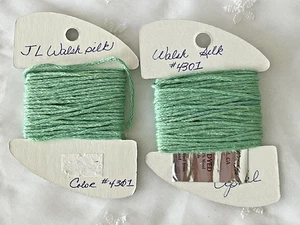 Needlepoint Cross Stich Embroidery Thread J.L. Walsh Lot of 2 #4301 Green - Picture 1 of 3