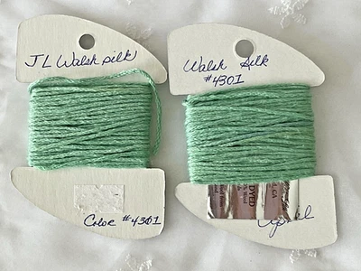 Needlepoint Cross Stich Embroidery Thread J.L. Walsh Lot of 2 #4301 Green - Image 1 of 3