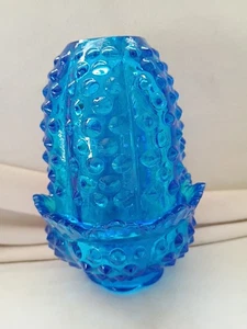 Vintage Fenton Feenlampe blau Nägel 2 Stück romantisch Landhaus Oma Retro - Bild 1 von 10